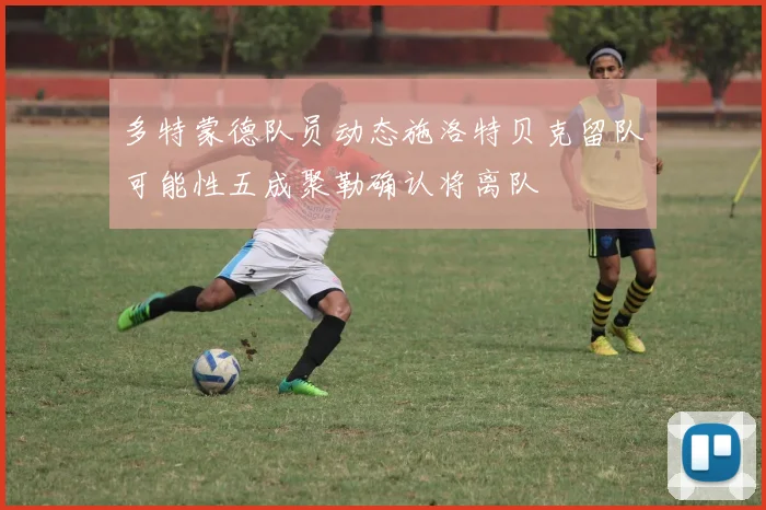多特蒙德队员动态施洛特贝克留队可能性五成聚勒确认将离队